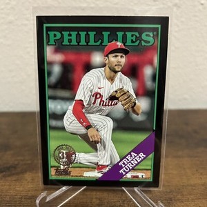 2023 Topps Update Trea Turner 1988 Topps Baseball Insert Black Parallel /299