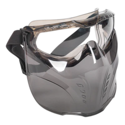 Sealey Safety Eye Goggles + Full Face Protection Safety Shield Clear Visor,SSP76 - Image 1 of 3