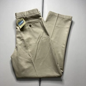 Pantalones de vestir vintage LL Bean resistentes a las arrugas talla 34x30 nuevos con etiquetas - Imagen 1 de 11