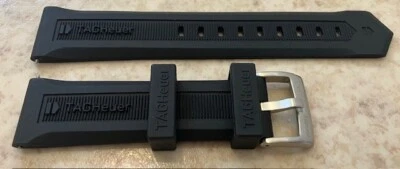 Correa de silicona de goma negra de 22 mm Tag Heuer Formula 1. Foto 1 de 4