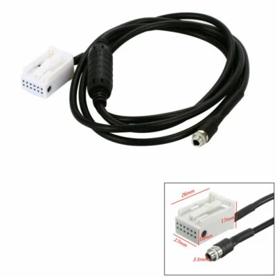 Cable adaptador de entrada de audio auxiliar para iPhone iPod BMW E60 E61 E63 E64 E65 (Stock de EE. UU.) Foto 1 de 4
