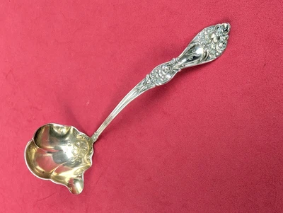 Antique Baker Manchester Sterling Silver Sauce Cream Ladle w Spout GW Bowl  5.5" - Image 1 of 4