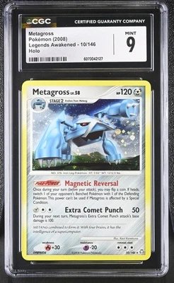 CGC 9 MINT Metagross 2008 Legends Awakened 10/146 Holo Pokemon Card - Image 1 of 2