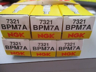 NEW NGK VINTAGE  SPARK PLUGS- 7321-BPM7A  PACK OF 6  NOS RARE - Image 1 of 4