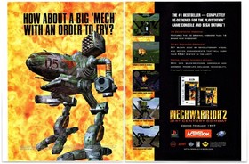 MechWarrior 2 - PS1 Sega Saturn PC - Vintage Original Print Ad Promo Art 1995