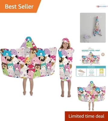 Toalla con capucha para niños de algodón 24x50 divertida malvaviscos dibujos animados envoltura de rizo Foto 1 de 4