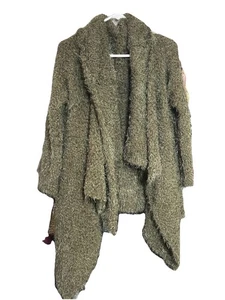 Umgee USA Shaggy Eyelash Knit Green Cardigan Sweater Women Size M Cottagecore - Picture 1 of 16
