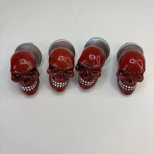 Tornillos de matrícula de calavera universales para coche camión motocicleta rojo  - Imagen 1 de 5