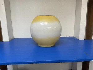 Antique Yellow And White Gone with the Wind Lamp Globe SHADE ONLY - Picture 1 of 7