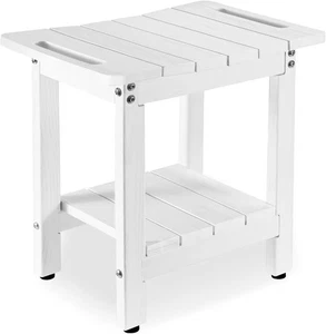 HDPE Duschbank für Innendusche - wasserdichter, robuster Duschstuhl (schwarz) - Bild 1 von 4