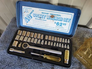 Vintage 40 Stück Maxam Industrie Steckschlüsselsatz 3/8 - Bild 1 von 10