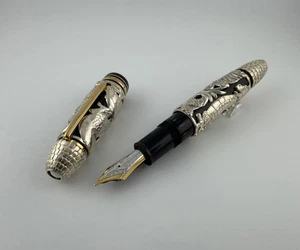 Montblanc Meisterstück No. 149 Custom 925 Sterling Silver Overlay Fountain Pen - Picture 1 of 23