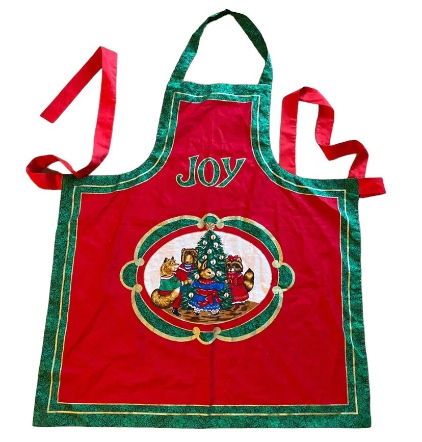 Delantal de Navidad Completo Corte y Coser Bosque Rojo Navidad Hecho a Mano Foto 1 de 3