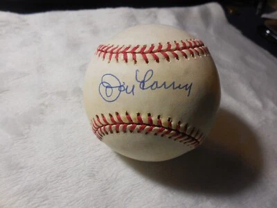 HALL OF FAME WORLD SERIES PERFECT GAME PITCHER DON LARSON SIGNED BASEBALL - Image 1 of 4