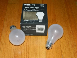 (2) Philips Lighting 12V LIGHT FROSTED RV-MARINE BULB, 50A12 Volt / 50watt - Picture 1 of 1