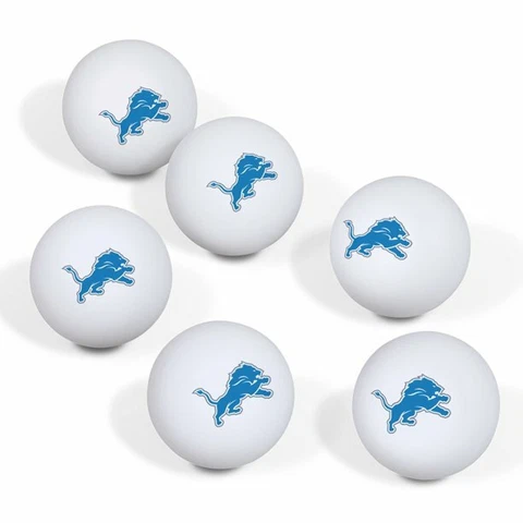NFL Detroit Lions PING Pong Balls - 6 Pack, New Cover