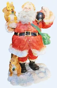 Vintage Enesco Santa & Squirrels Christmas Figurine 5 Inches Tall - Picture 1 of 6