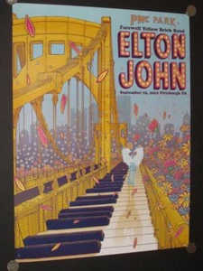 ELTON JOHN - 2022 FAREWELL YELLOW BRICK ROAD LIMITED EDITION POSTER - S/N 75 - Picture 1 of 1