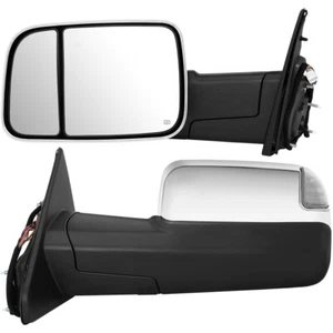 For 2019-2020 Ram 1500 Pair Power Heated Signal Puddle Lamp Mirrors LH+RH - Picture 1 of 8
