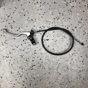 02-22 KX65 CLUTCH LEVER BLACK PERCH KAWASAKI NEW CABLE Rm65 - Picture 1 of 12