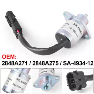 Solenoide arresto carburante 12 V SA-4934-12 per motore Perkins 704-30 804D-33 404F-22T - Foto 1 di 7