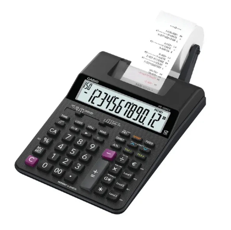 Casio HR150RCE-WA 12 Digit Display Printing Calculator Free 24h Delivery - Image 1 of 1
