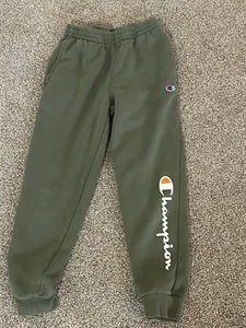 Champion Olive Green Joggers Sweatpants Youth Medium - Picture 1 of 6
