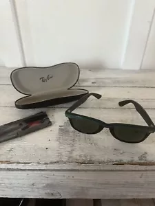 Vintage Rayban Sunglasses Circa 1960’s MCM Turquoise Dark Gray Lenses Case - Picture 1 of 7