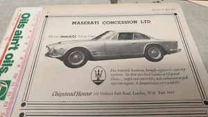 Maserati 3500 GT1 1963 cupé Sebring anuncio de venta original - Imagen 1 de 1