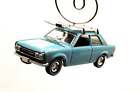 Christmas Ornament For 1970 Datsun 510 With Skis Blue