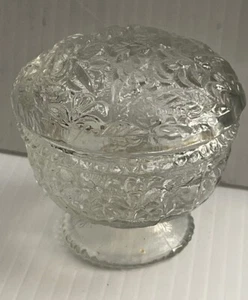 Vintage Avon Clear Glass  Trinket  Container - Picture 1 of 5