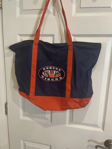 Auburn University Tigers Bag Purse Tote Navy & Orange Cover