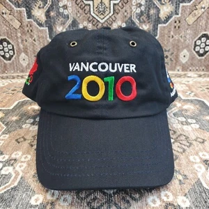 Olympics Vancouver Strap Back Roots Athletics Adjustable Black 2010 Hat Cap - Picture 1 of 13