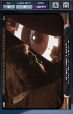 Topps Star Wars Card Trader 2023 Guardians Of The Republ Super Rare Digital Card - Image 1 of 3