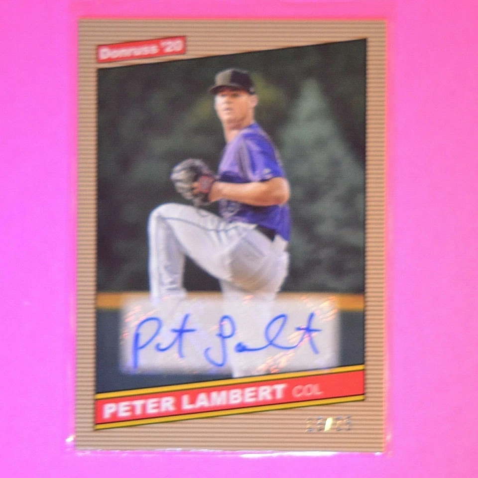 2020 Panini Donruss '86 Retro GOLD #86S-PL Peter Lambert AUTO SSP, #d/25 Rookie - Image 1 of 1