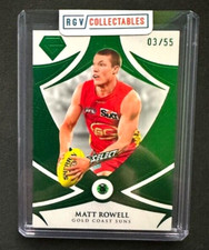 Matt Rowell Emerald Gem (03/55). Gold Coast Suns Select Gem 2023 (LOW NUMBER)