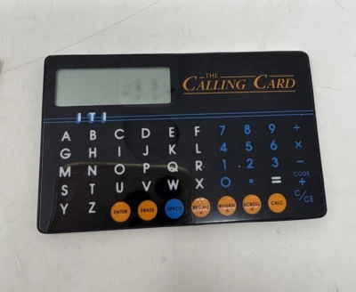 Vintage ITI "The Calling Card" Electronic Address Book & Calculator With Manual - Image 1 of 4