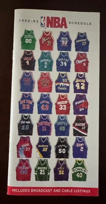 1992-93 NBA Schedule / Calendar Booklet - NBA Basketball - ITT Sheraton - Image 1 of 2