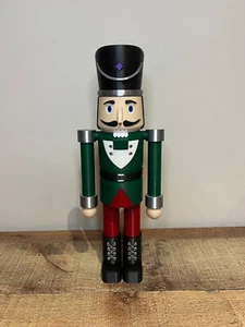 3D Printed 12" Nutcracker Soldier Christmas Decoration in Green / Red / Silver - Picture 1 of 1