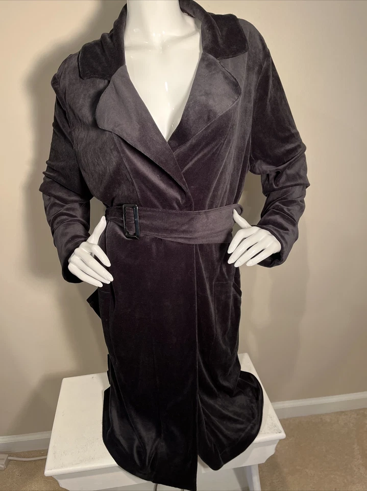 Халат женский Soma Intimates размер XL черный бархат карманы с подкладкой уютный лаунж - Изображение 1 из 4