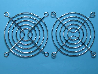 8 pcs DC Fan Grill Protector Silver Finger Guard Used for 80mmx80mm Fan 8cm New - Image 1 of 2