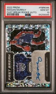 2022-23 Panini Prizm Fast Break Keegan Murray Rookie Auto Kings PSA 10 - Bild 1 von 4