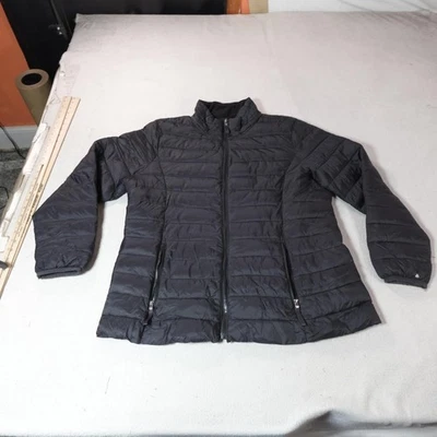 Chaqueta St Johns Bay para mujer XL negra acolchada ligera de nailon acolchada Foto 1 de 4