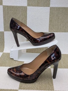Stuart Weitzman UK 5 Platswoon Tortoise Shell Patent Stilettos Heels - Picture 1 of 14