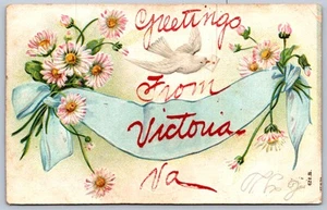 K26/ Victoria Virginia Postcard c1910 Greetings from Victoria 93 - Picture 1 of 4