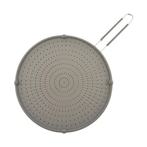 Silicone Splatter Screen Guard Oil Grease Pan Lid Cover Strainer Drain Board Mat - Picture 1 of 9