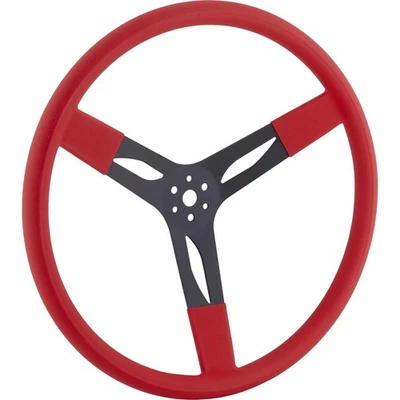 Volante rojo de 3 radios de 17 diámetros con agarre cojín, plato de 3 pulgadas Foto 1 de 4