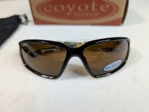 Coyote Eyewear Venom Polarized Sunglasses Green/Brown TR90 Wrap Sport Style NWT - Picture 1 of 8