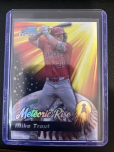 2025 Bowman Chrome Mike Trout Meteoric Rise #MR-2 Anaheim Angels Mlb Baseball ⚾️ - Picture 1 of 2