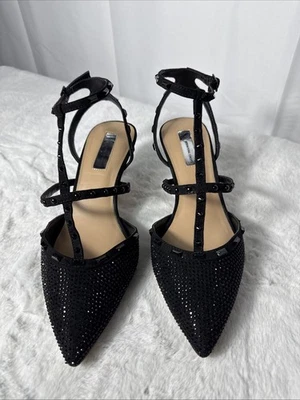 Inc International Concepts Women's JEWEL KITTEN HEELS. Black Size 9 W - Image 1 of 4